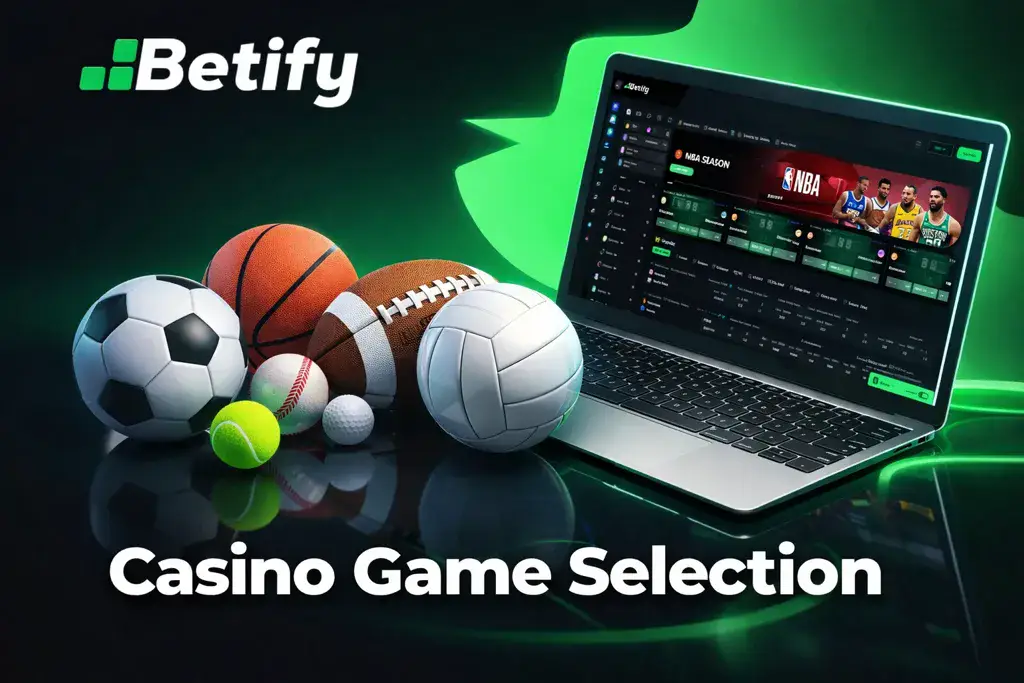 Sélection de jeux Betify sur écran portable